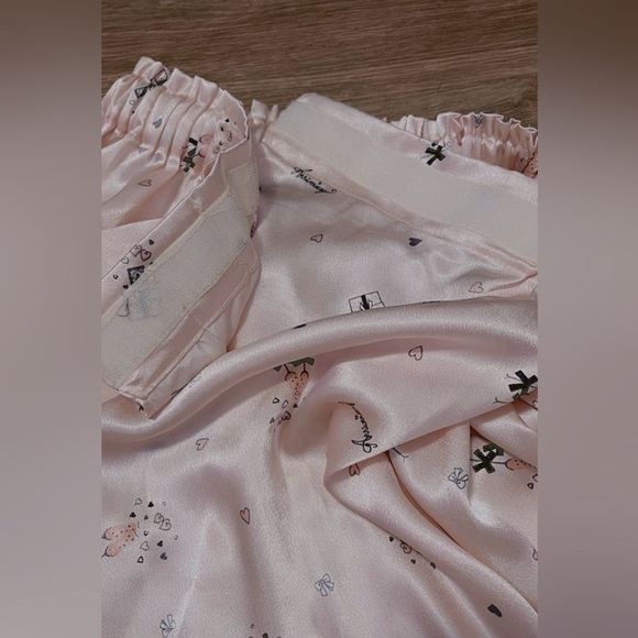 Pink champagne pattern velcro wrap skirt - Picture 2 of 2